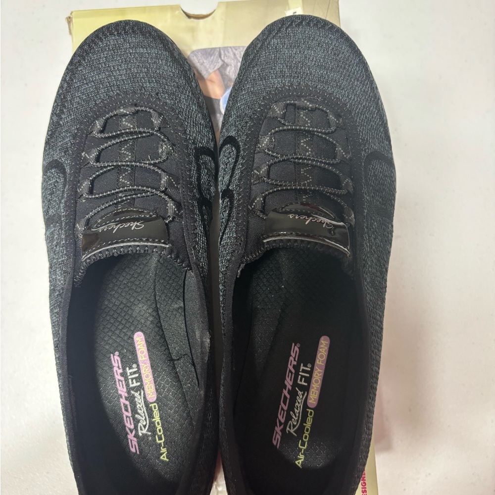 Skechers Women's Charcoal Slip-On Sneakers